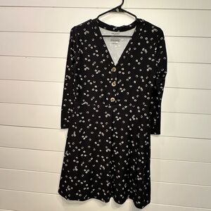 Arizona Jean Company Black and White Floral Dress